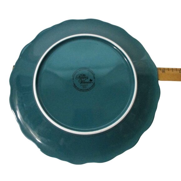 2 The Pioneer Woman Cowgirl Lace Teal Dinner Plates - Replacement Dinnerware - Picture 4 of 5